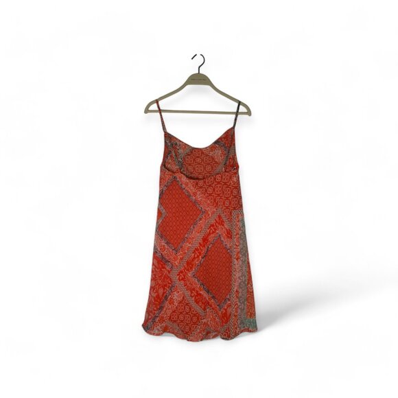 Resort Ready Red Multi Print Cowl Neck Mini Slip Lulu's Dress - Picture 8 of 12